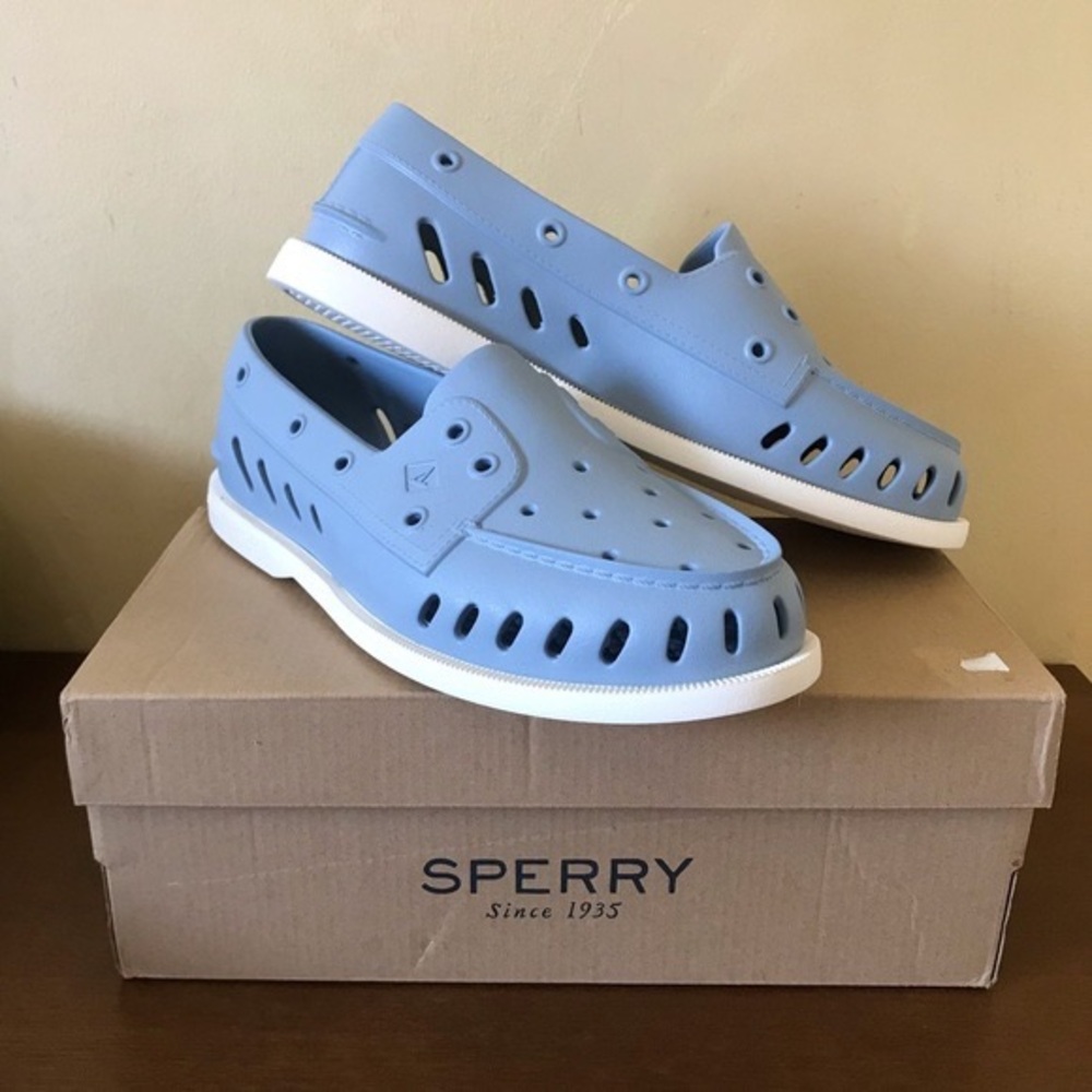 Sperry Light Blue Ventilated Slip-On Shoes